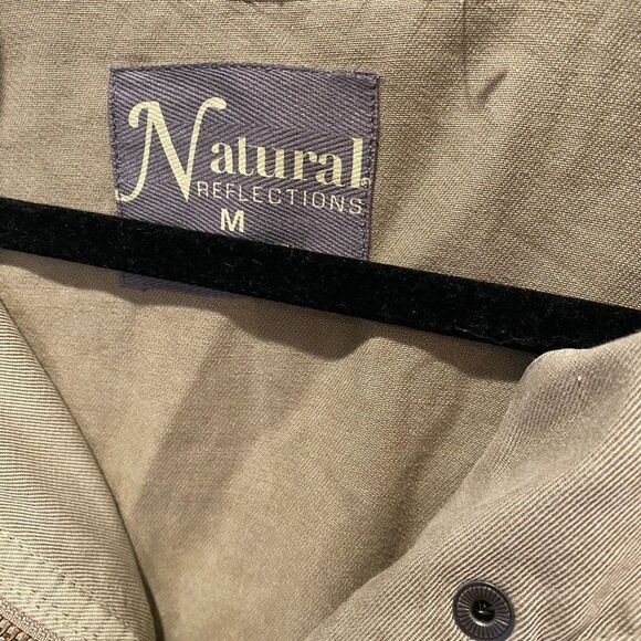 Natural Reflections NWOT Women's Size Medium Tencel Cotton Tan Utility Jacket - Picture 2 of 8